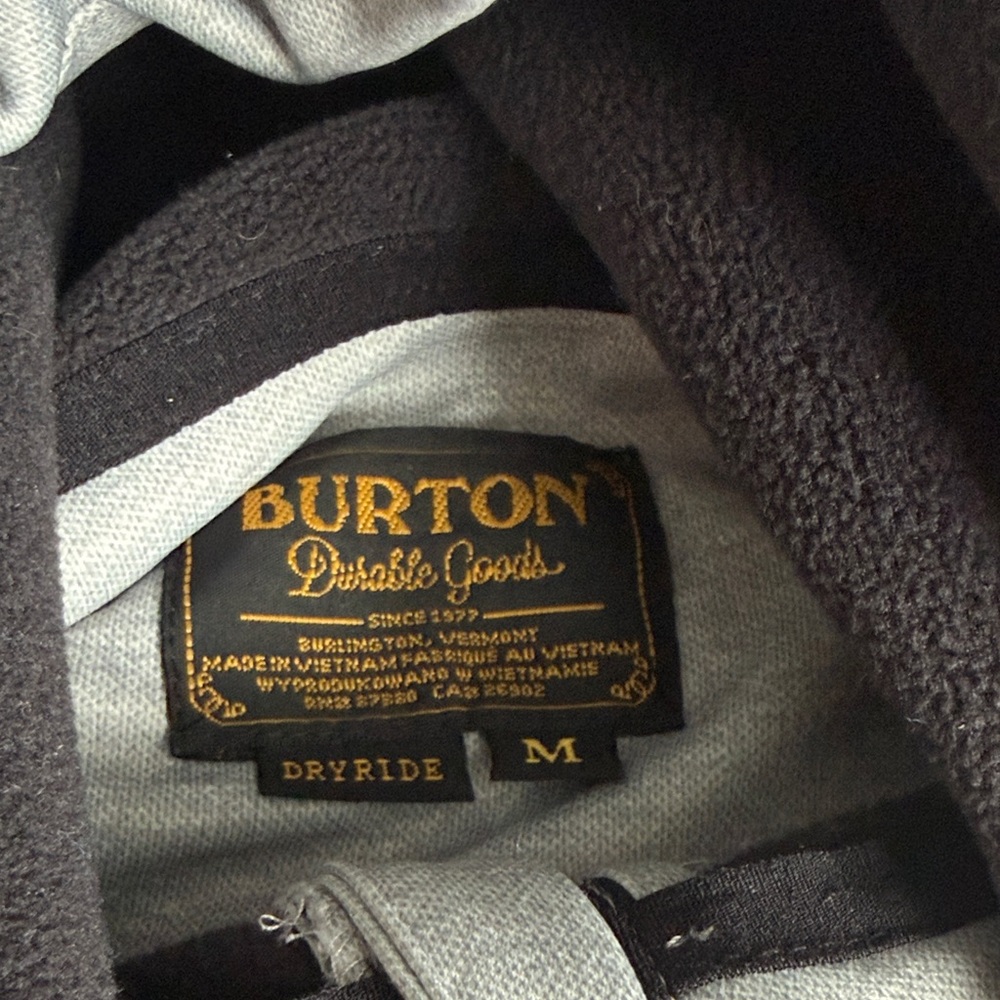 Burton - Light Gray Full-Zip Hoodie with Black Logo - medium - men - Picture 8 of 9